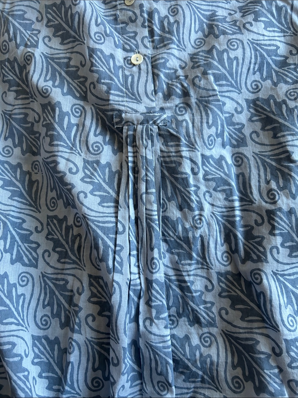 Sigrid Olsen Blue Paisley-Style Button Front Tunic - Picture 4 of 9